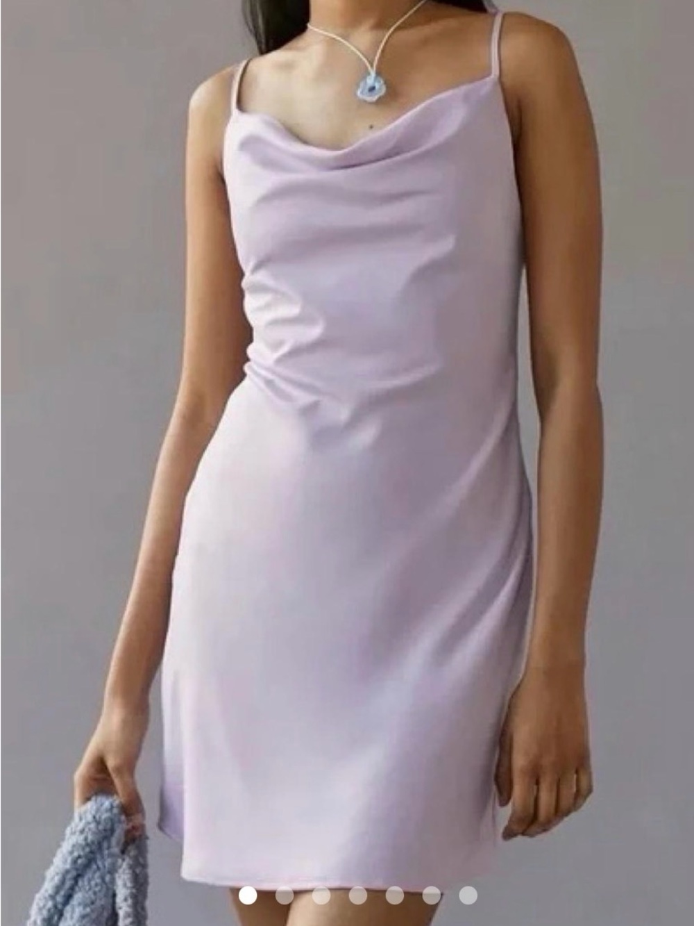 Urban Outfitters Lilac Cowl Neck Mini Slip Dress